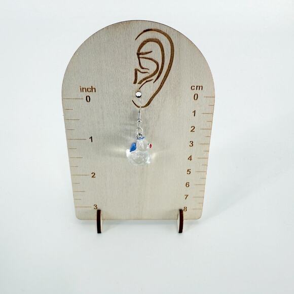 Angel & Devil Duck Earrings, Rubber Ducky Earrings, Halloween Earrings - Picture 2 of 3